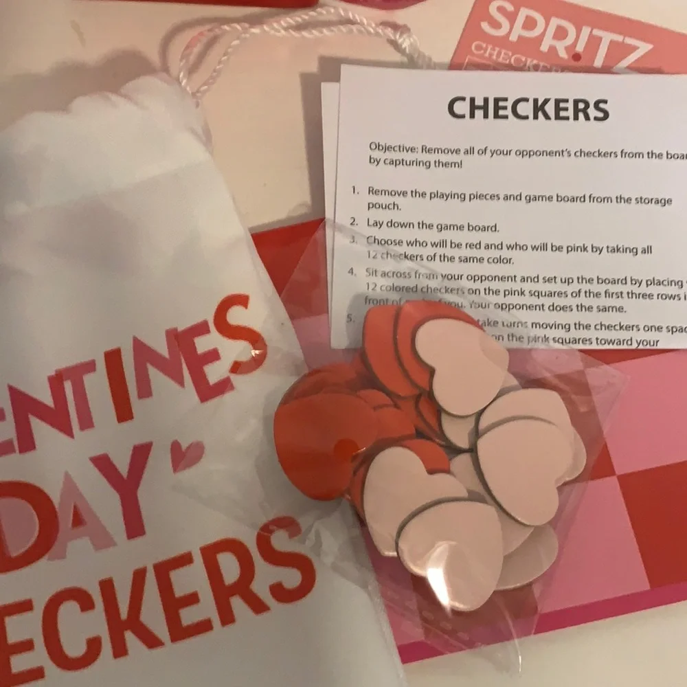 COPY - Valentine’s Day Checkers Target (Spritz) super Cute string Bag.